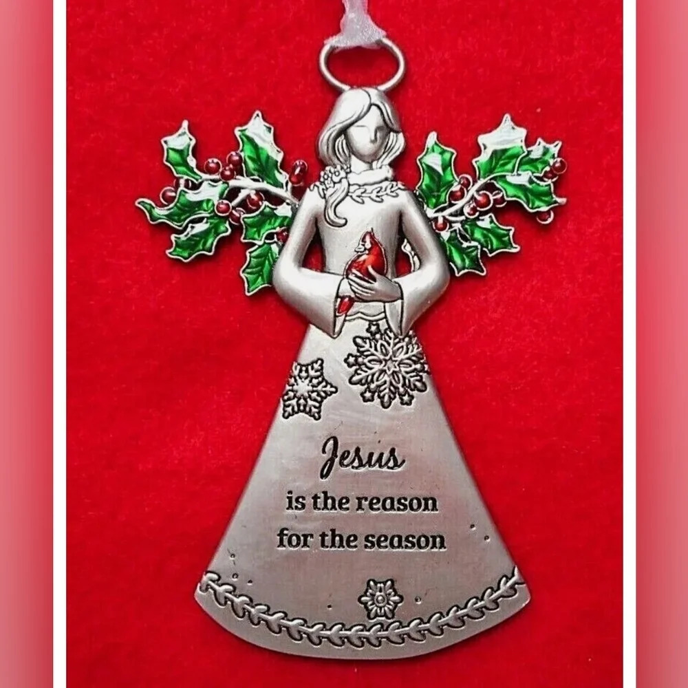 Ganz Angel Jesus is the Reason for  the Season Ornament